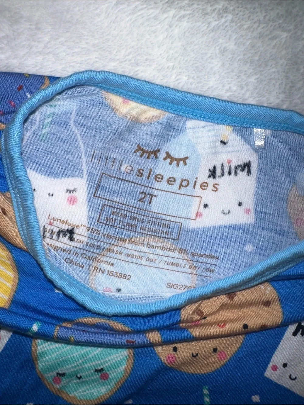 LS Milk & Cookies Pj Top